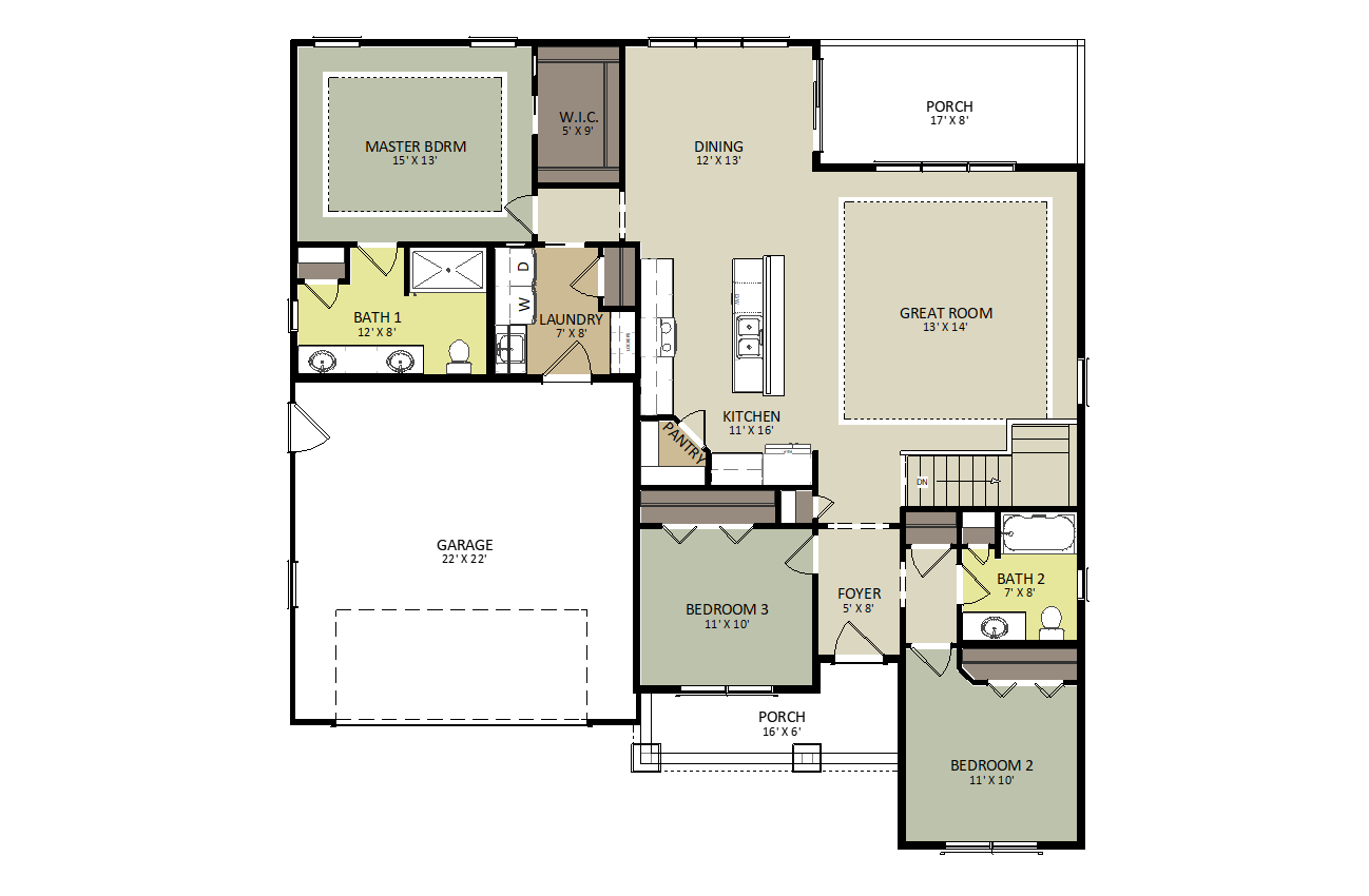 Benton First Floor Floor Plan